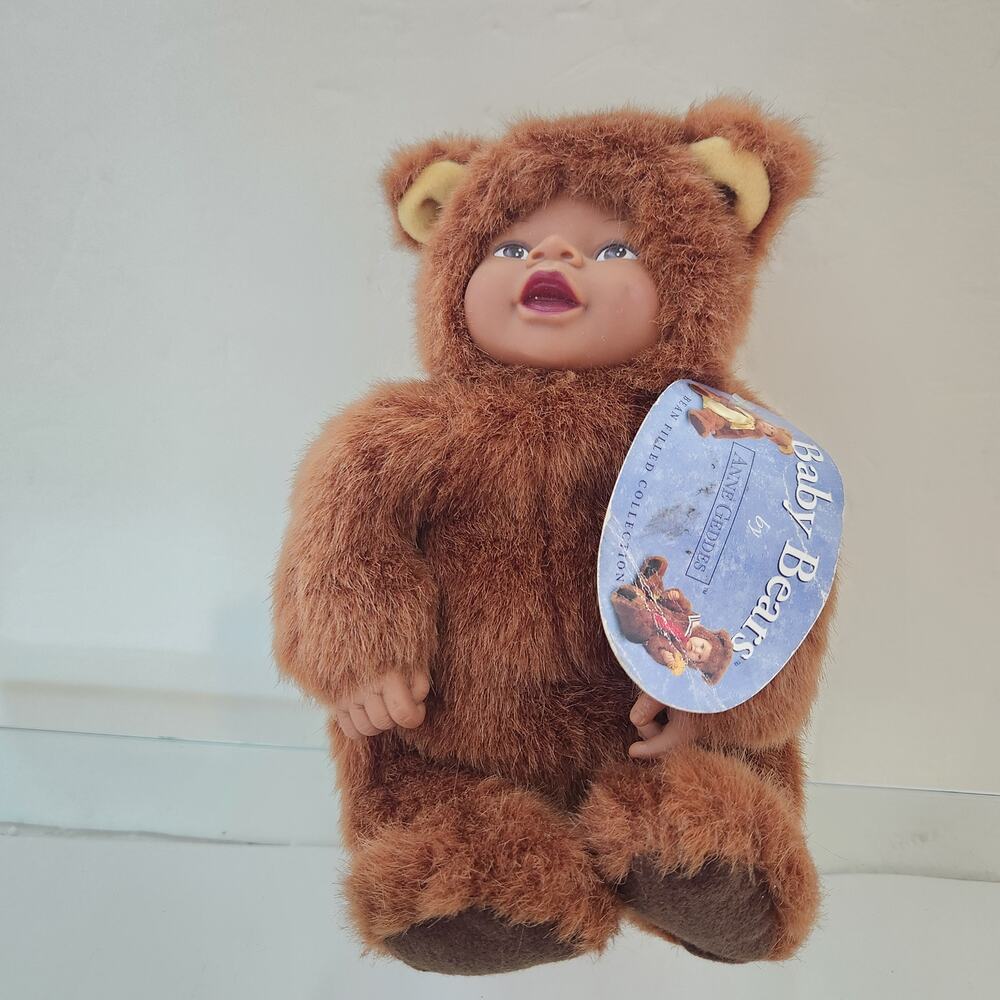 Vintage 1998 Anne Geddes Baby Bears with tags 8.5"